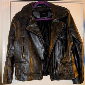 7 For All Mankind leather motorcycle jacket🏍️